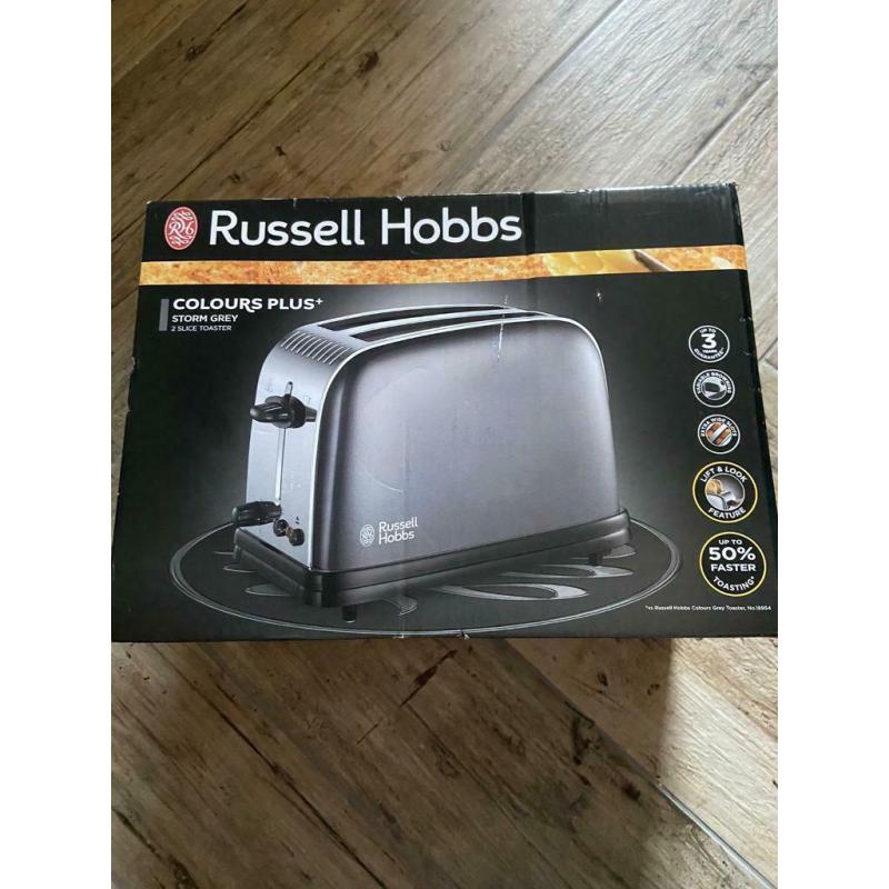Russell Hobbs storm grey toaster brand new