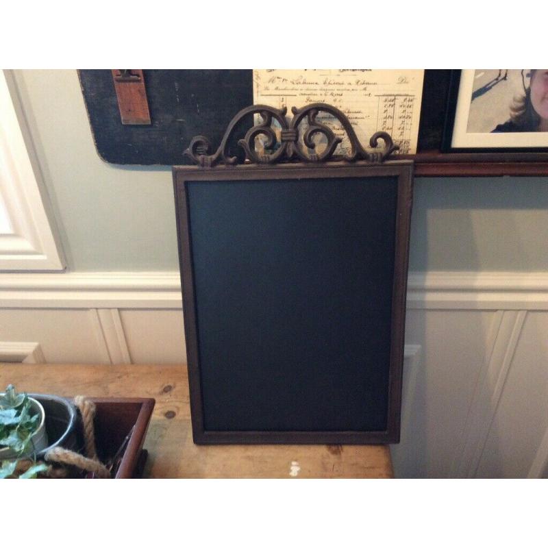 Cast iron chalkboard