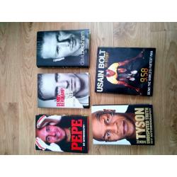 Books - sport celebrities - Beckham Pepe Tyson Berghamp Bolt