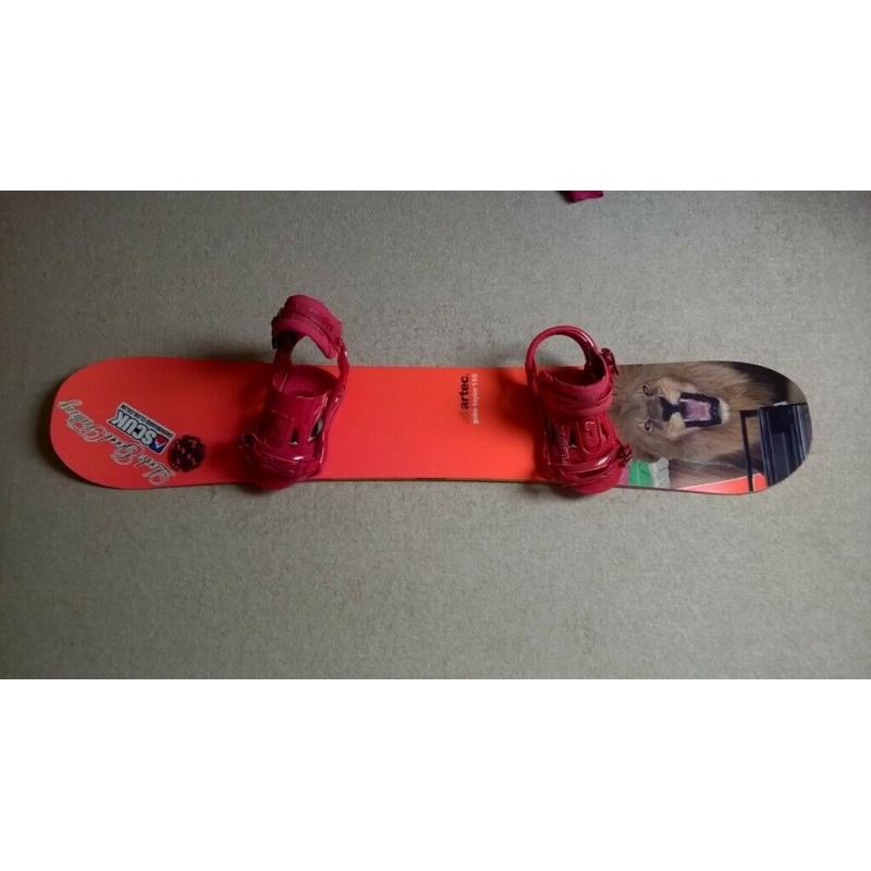155 Artec Gabe Taylor snow board and bindings, hardly used in great condition