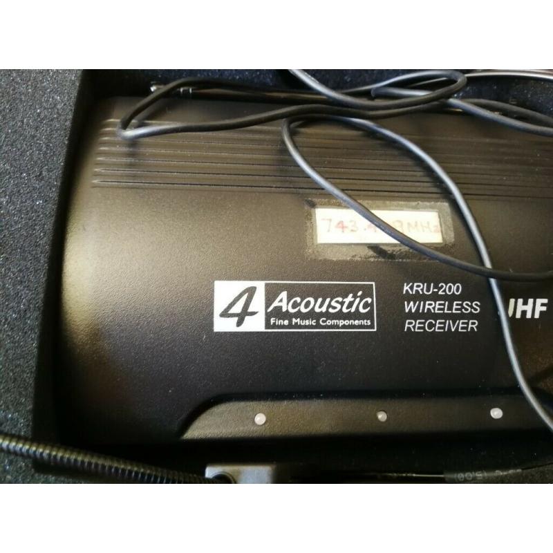 4Acoustic KRU-200 Professional UHF wireless headset mic - fitness classes/etc