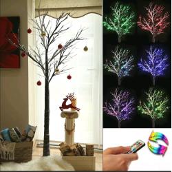 6' PreLit Remote Control Xmas Twig Tree 96 multicolor LED?s HALF PRICE