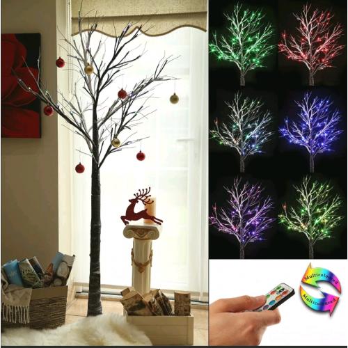 6' PreLit Remote Control Xmas Twig Tree 96 multicolor LED?s HALF PRICE