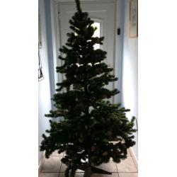 Artificial Christmas Tree 6ft. Frosted Real cones. Metal base 5 piece
