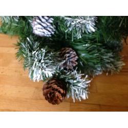 Artificial Christmas Tree 6ft. Frosted Real cones. Metal base 5 piece