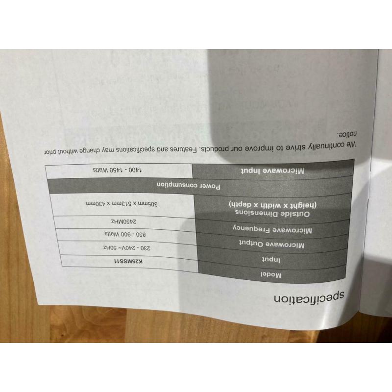 KENWOOD 25 litre stainless steel Microwave