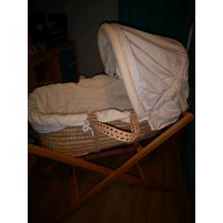 Mammas and Papas moses basket.