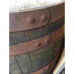 EX WHISKEY 40 GALLON OAK BARREL- Wooden Keg Barrels Cider Pub Table Whisky Cask