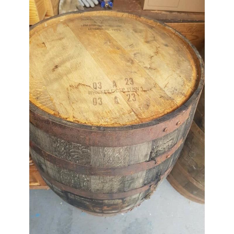 EX WHISKEY 40 GALLON OAK BARREL- Wooden Keg Barrels Cider Pub Table Whisky Cask