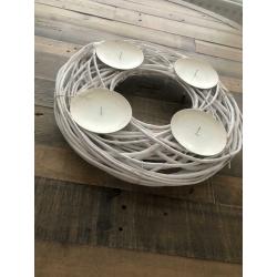 Rattan wood candle holder
