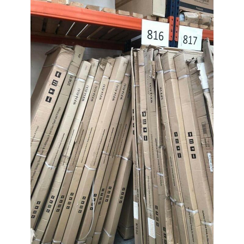 BATHROOM STOCK ~ TOILET ~ BASIN ~ BATH ~ SHOWER TRAY ~ SLIDING DOOR ~ GLASS PANELS