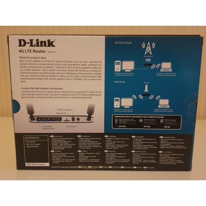 D-Link DWR-921/B 4G LTE Router