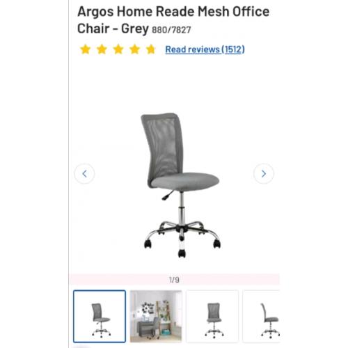 Mesh office Chairs grey or black colours available only ?35 each. Real
