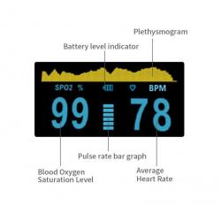 Finger Pulse Oximeter. Professional medical device.