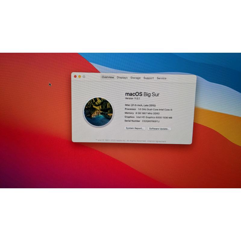 2015 Apple iMac Slim -1.6GHz Intel i5-8GB Ram-1.5GB VRAM- 1TB HD Boxed