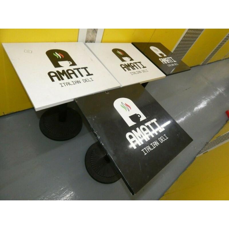 Commercial Grade Coffee & Cake Tables x 4