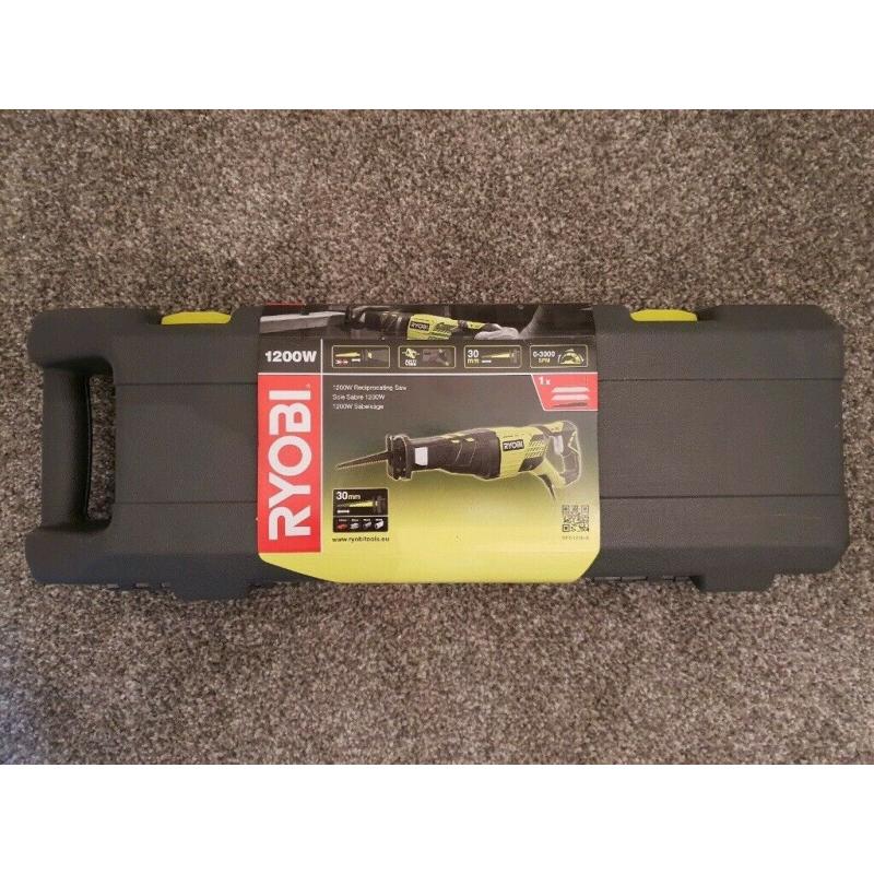 Ryobi Rrs1200-k Reciprocating Saw With 1200w GRIPZONE in Black Green 240v AC