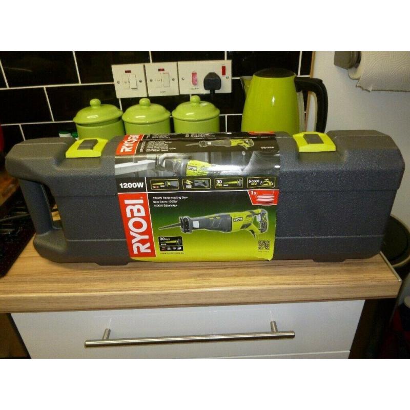 Ryobi Rrs1200-k Reciprocating Saw With 1200w GRIPZONE in Black Green 240v AC