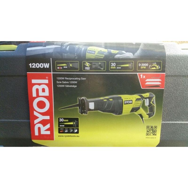 Ryobi Rrs1200-k Reciprocating Saw With 1200w GRIPZONE in Black Green 240v AC