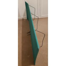CAMP BED -CANVAS METAL FRAME - Collapsable green.