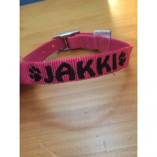 Dog collar ?JAKKI? pink small
