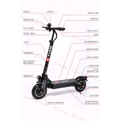 2000w duel motor 52v electric scooter