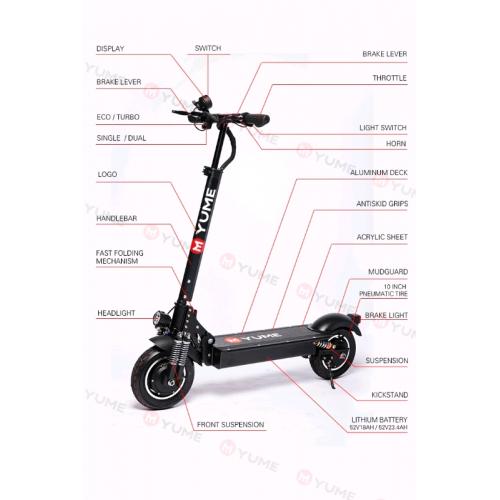 2000w duel motor 52v electric scooter