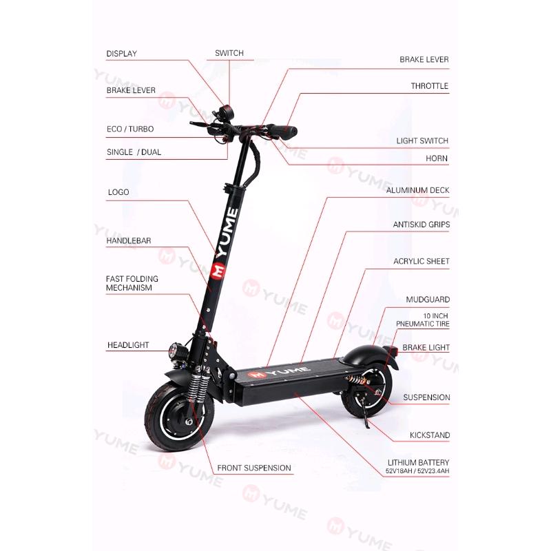 2000w duel motor 52v electric scooter