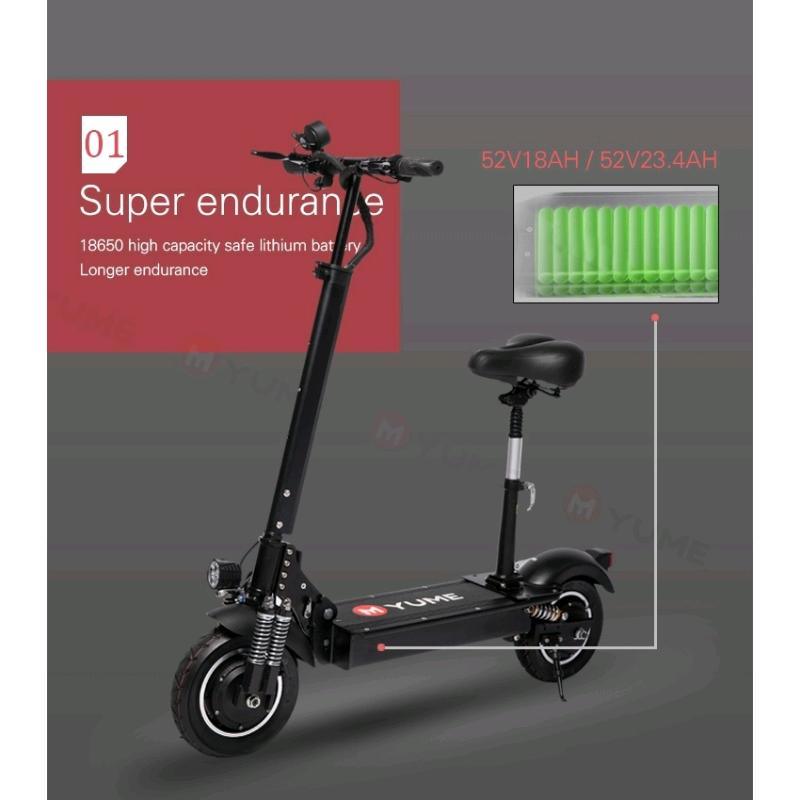 2000w duel motor 52v electric scooter