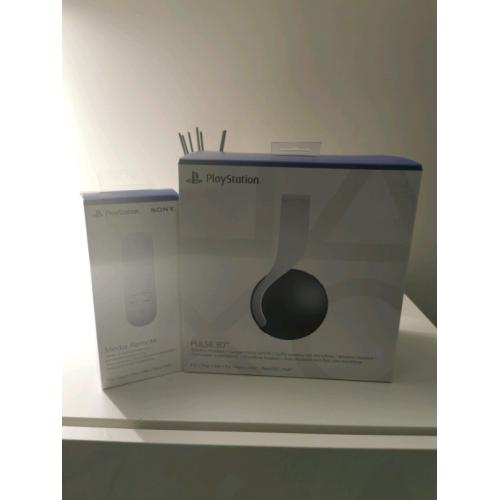 Ps5 Pulse 3D & Media Remote Bundle - New, Sealed!