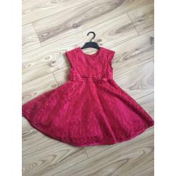 4 years girl red sparkling dress