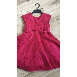 4 years girl red sparkling dress