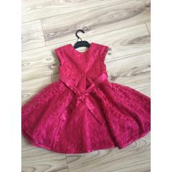 4 years girl red sparkling dress