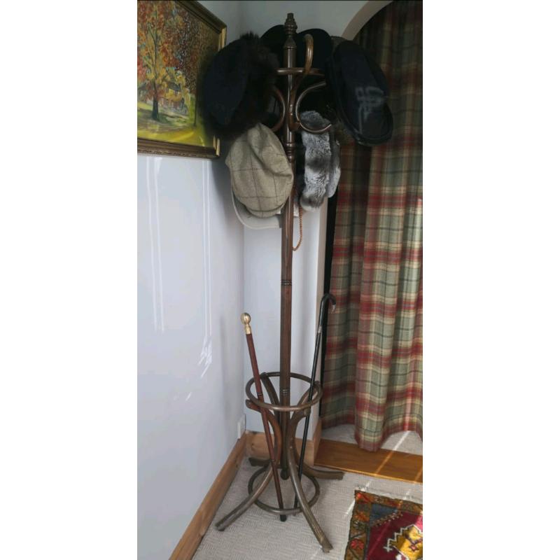 Dark wood coat stand
