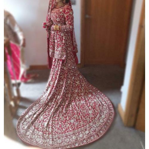 Red bridal dress