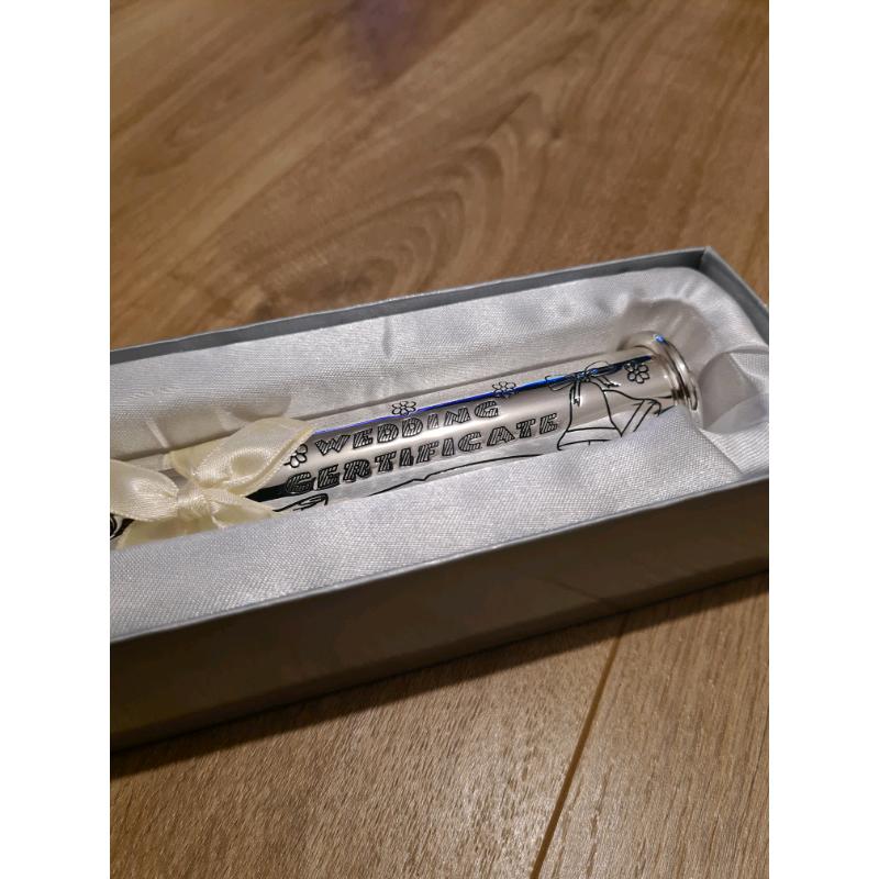 Wedding certificate holder