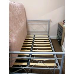 Bed with a mattress