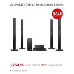 LG Home Cinema System | Excellent Condition | 4 Speakers | 2 Subwoofers