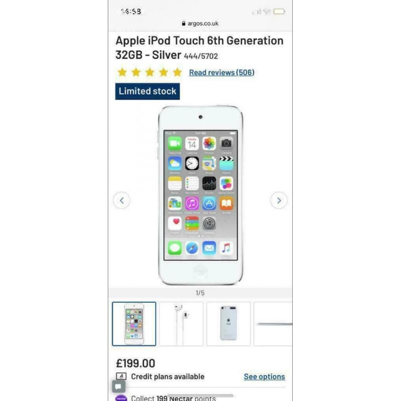 iPod touch 6th generation 32gb pink