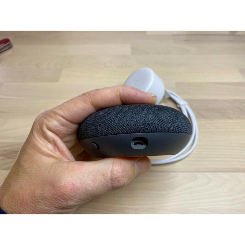Google Home mini Bluetooth speaker (charcoal) & UK charger - incl UK postage
