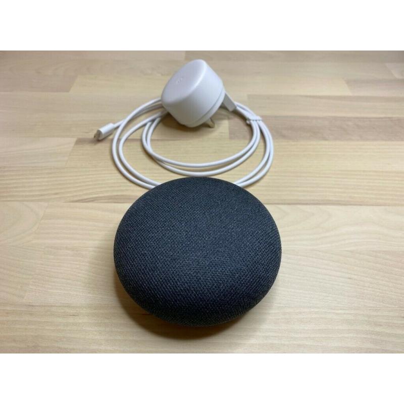 Google Home mini Bluetooth speaker (charcoal) & UK charger - incl UK postage