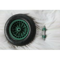 Wheelbarrow Wheel 4.80/4-8 with axle, unused