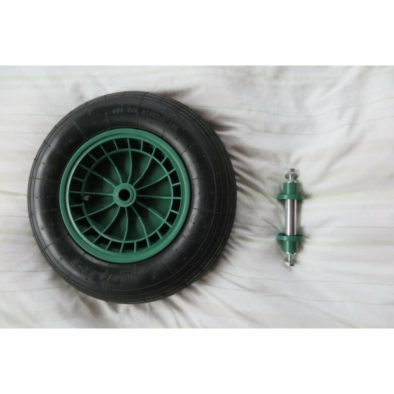 Wheelbarrow Wheel 4.80/4-8 with axle, unused