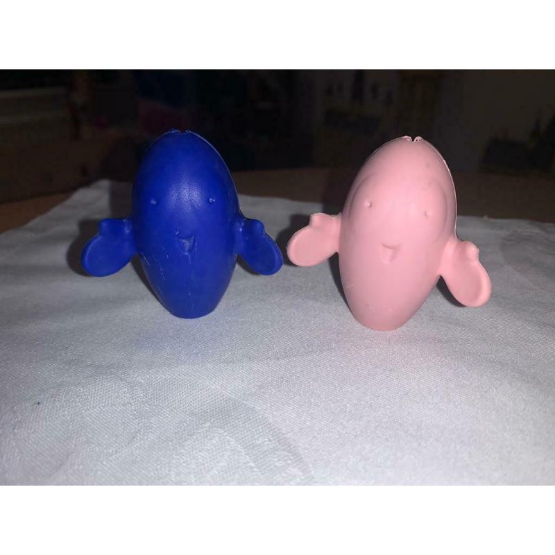 Pair of Alessi Sden Toothbrush Covers, Dark Blue and Pink - Discontinued Design from 1998 -VGC