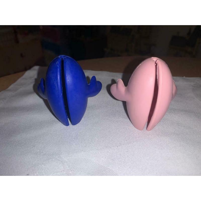 Pair of Alessi Sden Toothbrush Covers, Dark Blue and Pink - Discontinued Design from 1998 -VGC