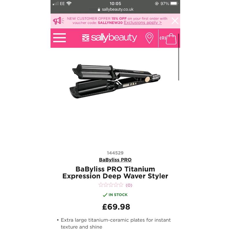 Hair waver babyliss pro