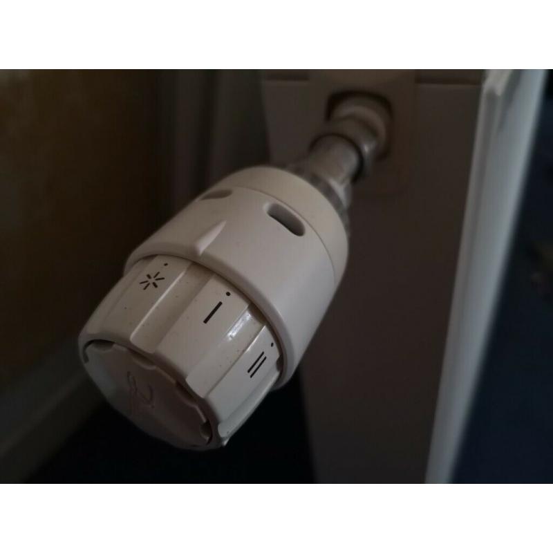 2 x radiators with TRVs heating