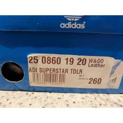 "New" Kids Adidas Superstar Trainers Size 9