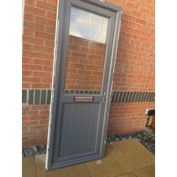 Slate grey upvc door new