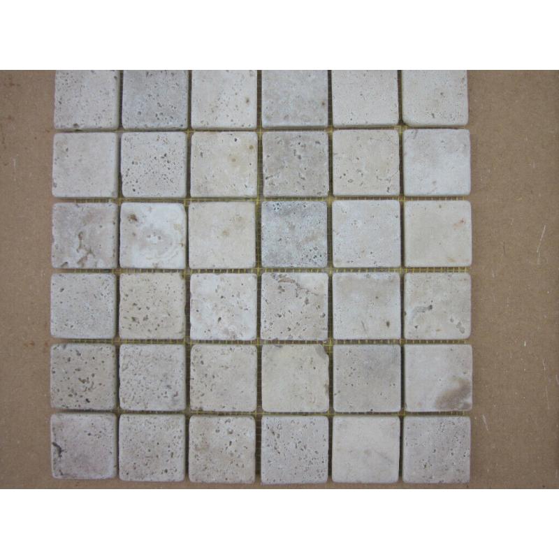 Tumbled classic light Travertine Mosaic Tiles